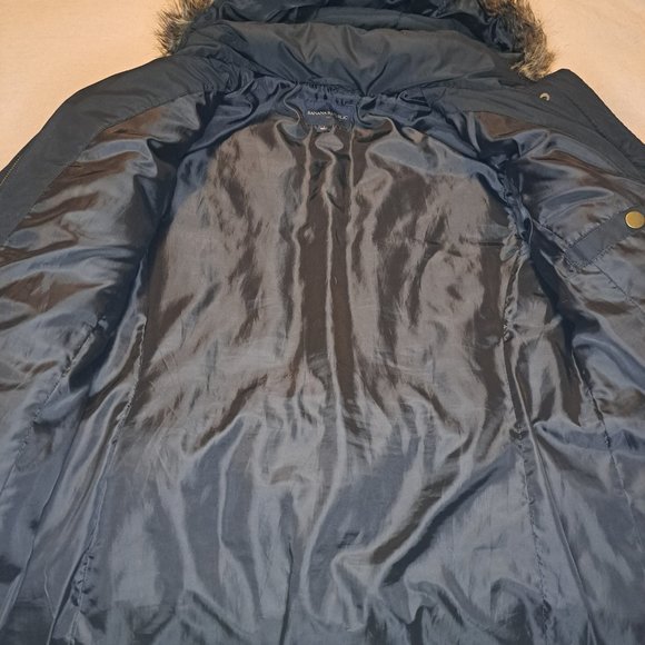 Banana Republic Hooded Long Puffer Jacket Coat Size Large - Picture 9 of 11